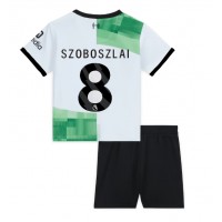 Camiseta Liverpool Szoboszlai Dominik #8 Visitante Equipación para niños 2023-24 manga corta (+ pantalones cortos)